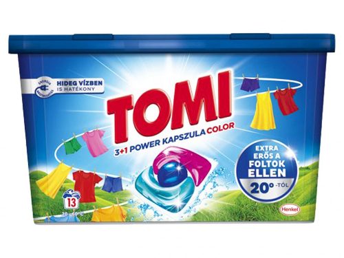 Tomi Color 3+1 Power mosókapszula 13db - Színes ruhákhoz