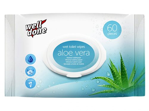 Well Done nedves wc-papír 60db - Aloe vera